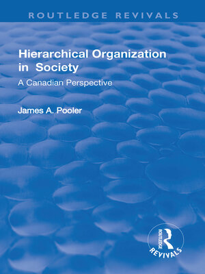 cover image of Hierarchical Organization in Society